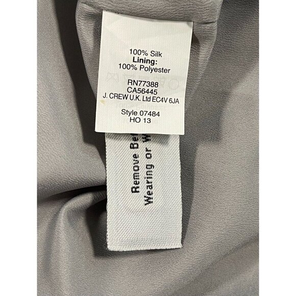 J.Crew Misty Fog Floral Silk Lined Shift Dress with Pockets Size 2 - Picture 8 of 11